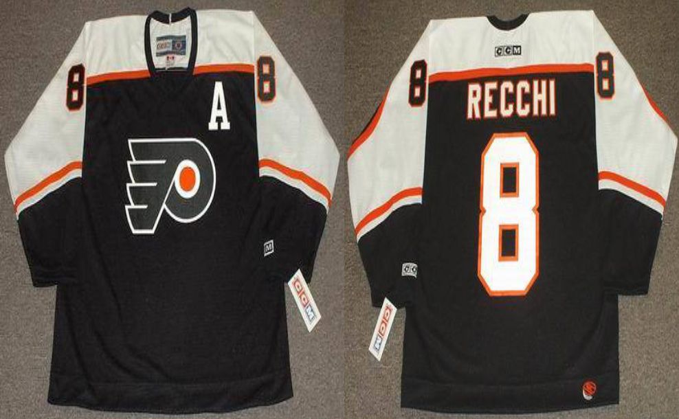 2019 Men Philadelphia Flyers #8 Recchi Black CCM NHL jerseys